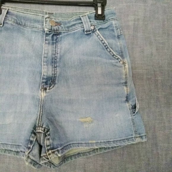 Vtg. Riveted By Lee High Waisted Carpenter Shorts - Picture 6 of 12